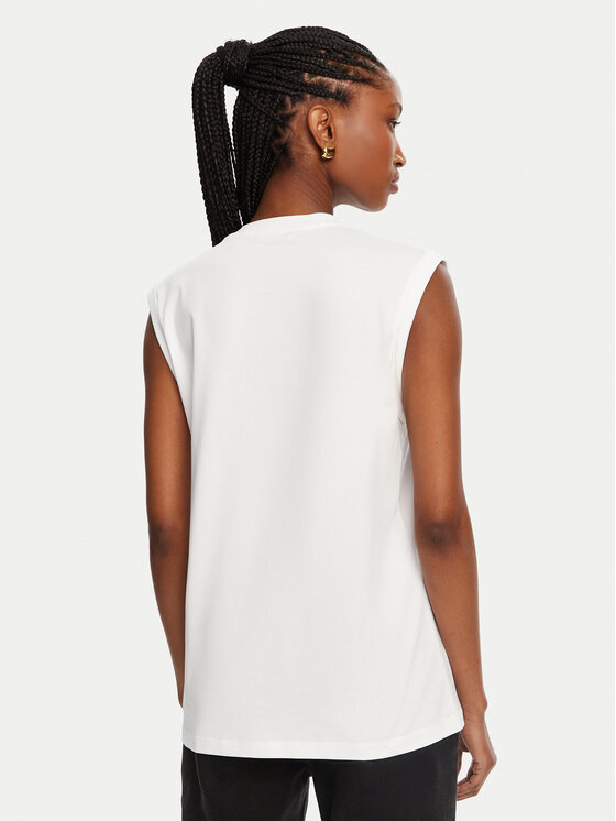Balmain Balmain Marškinėliai CF1ED001BB02 Balta Relaxed Fit