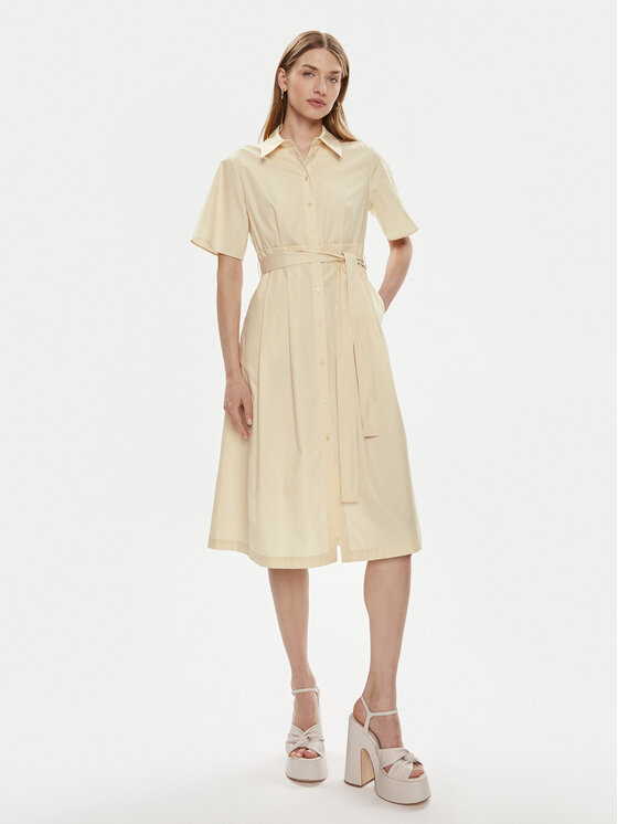 MAX&Co. Φόρεμα πουκάμισο Zeppa 2416221174200 Εκρού Regular Fit