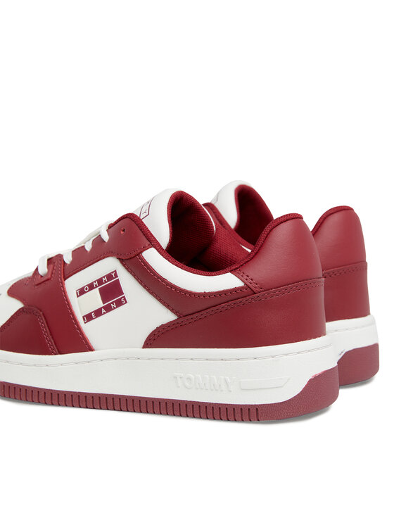 Tommy Jeans Tommy Jeans Sneakersy Tjw Retro Basket Leather EN0EN02532 Červená