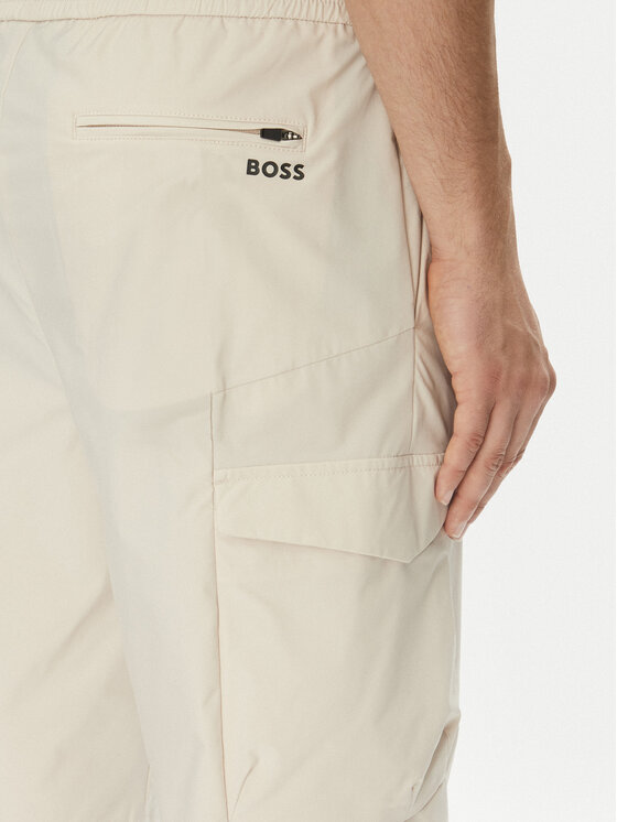 BOSS BOSS Sportovní kraťasy S_Urbanex-Cargo 50534318 Krémová Tapered Fit