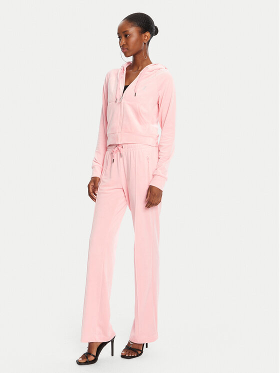 Juicy Couture Juicy Couture Majica dugih rukava Madison JCWA122001 Ružičasta Slim Fit
