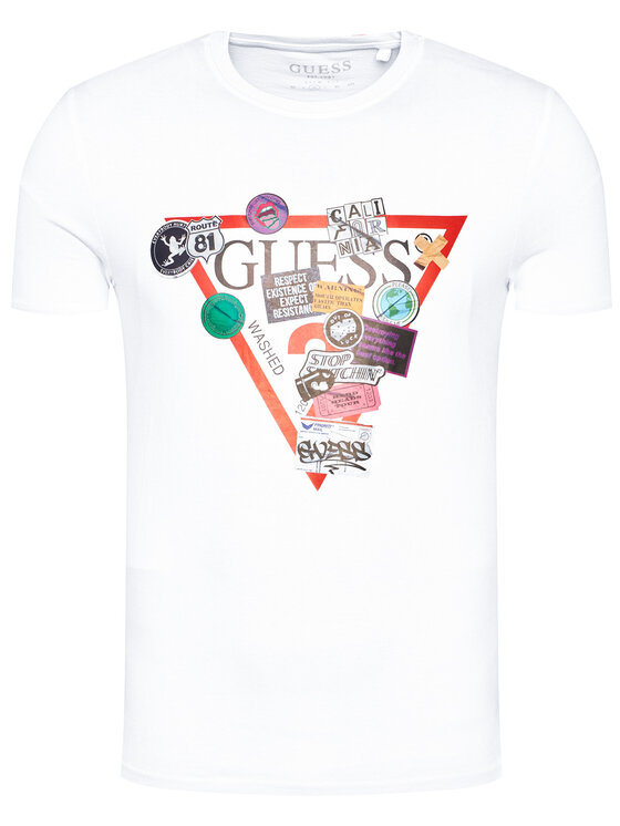Guess Guess T-Shirt M0BI70 I3Z00 Biały Slim Fit