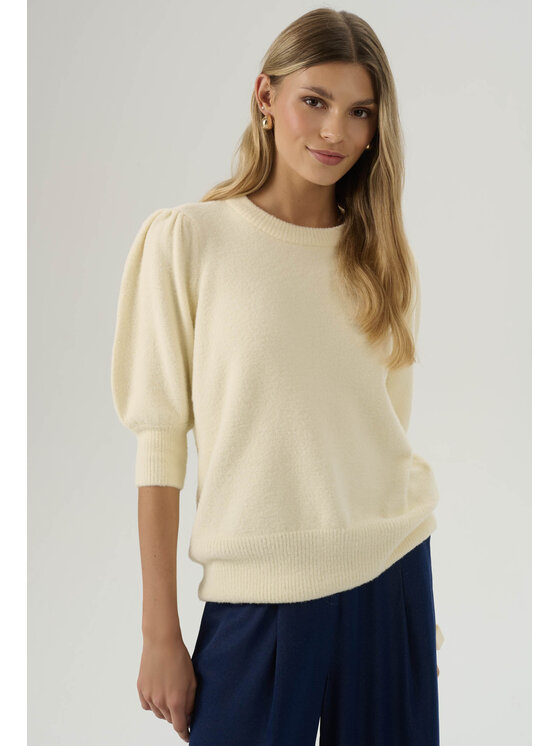 Femestage Femestage Sweter Femestage AB BASE SWE1660-002 Żółty Regular Fit