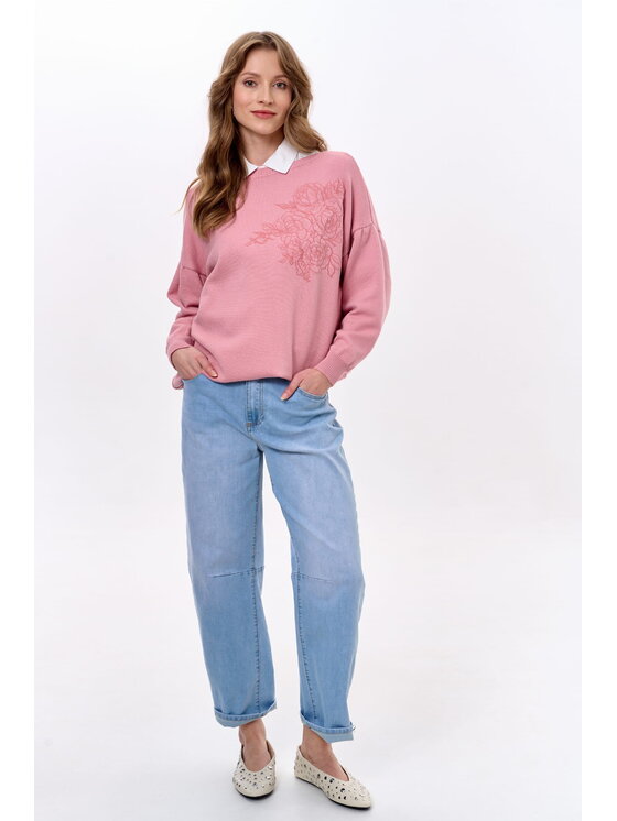 blue shadow blue shadow Sweter Winter Różowy Regular Fit