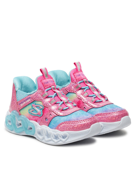 Skechers Tenisice Infinite Heart Lights 303755N/PKMT Srebrna