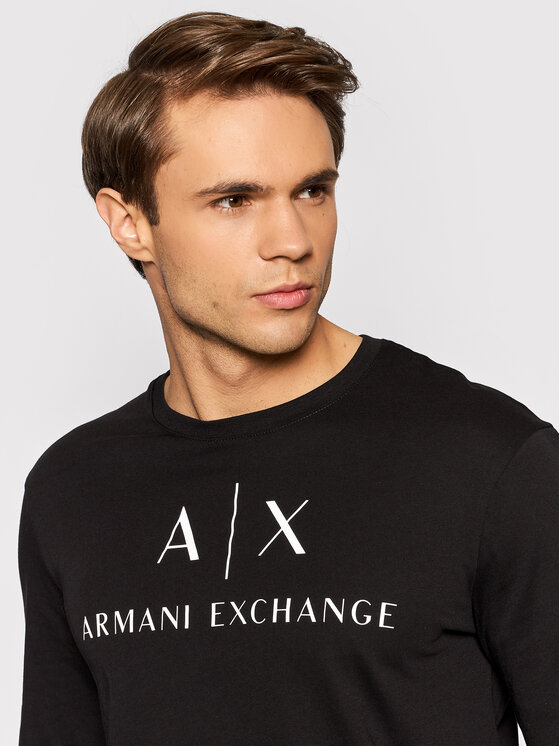 Armani Exchange Armani Exchange Longsleeve 8NZTCH Z8H4Z 1200 Czarny Slim Fit