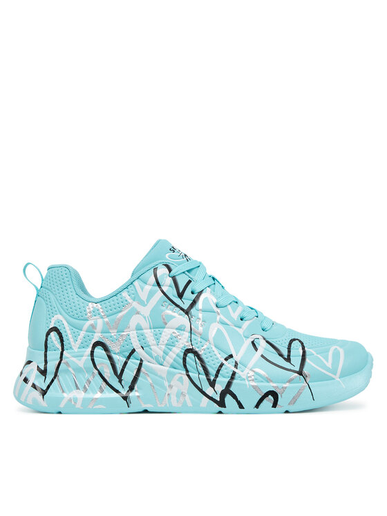 Skechers Sneakersy Uno Lite - Heart of Hearts 177977/TURQ Tyrkysová