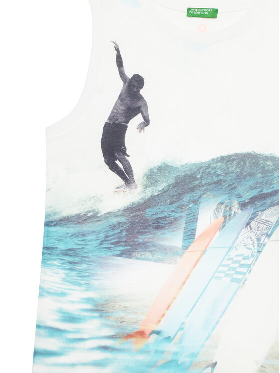 United Colors Of Benetton United Colors Of Benetton Tank top 3RD0CH020 Biela Regular Fit