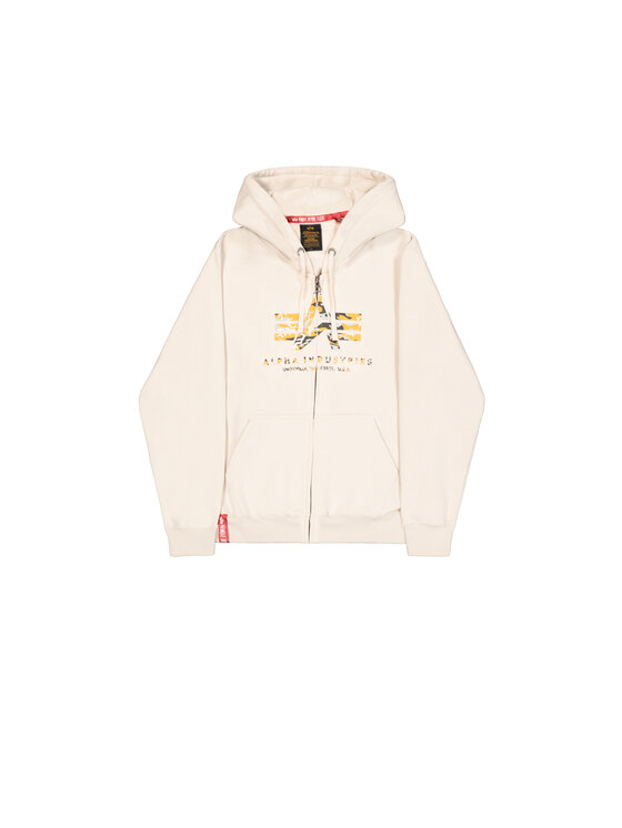 Alpha Industries Alpha Industries Bluza Basic Puff Print Camo Zip Hoodie Beżowy Regular Fit