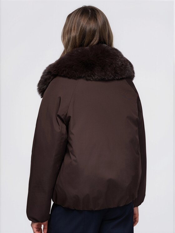 Ombre Ombre Bunda pro přechodné období OW-JT-E0010 Hnědá Relaxed Fit