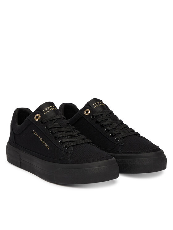 Tommy Hilfiger Tommy Hilfiger Sneakersy Th Foxing Platform Canvas FW0FW09480 Čierna