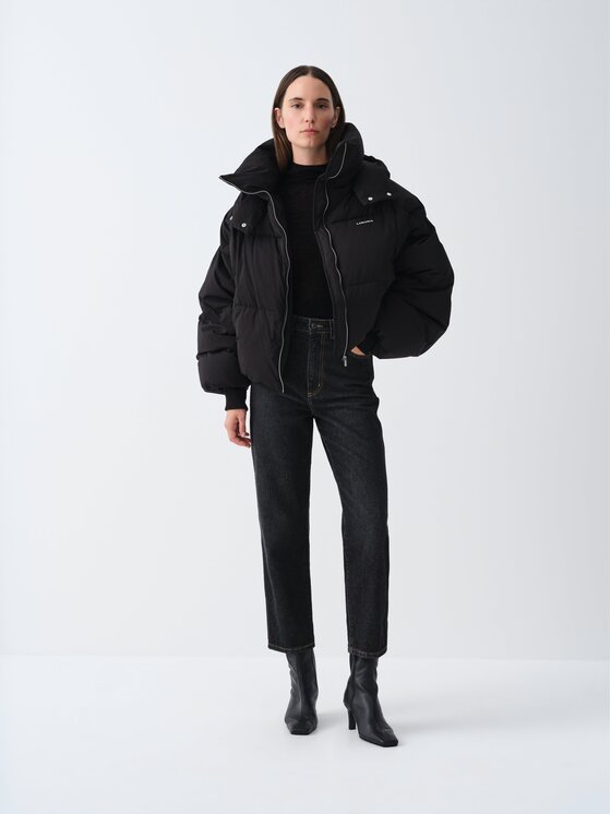 La Mania La Mania Kurtka puchowa NICO Czarny Basic Fit