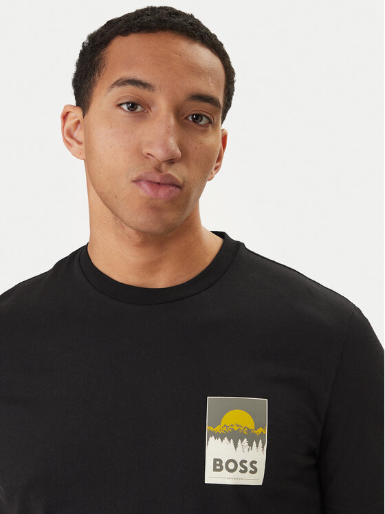 BOSS BOSS Футболка Plain 50556023 Чорний Regular Fit