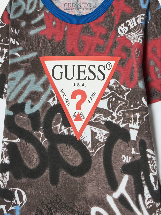 Guess Guess Komplet bluzka i spodnie N5RG10 K8HM4 Kolorowy Regular Fit