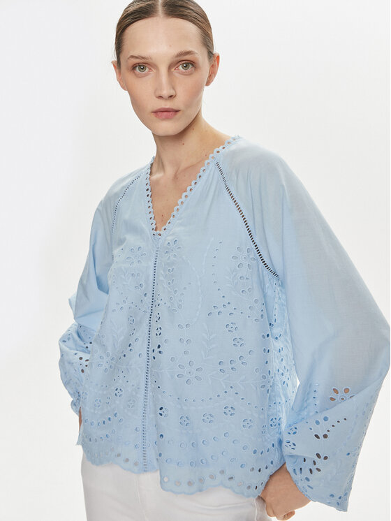 YAS YAS Bluză Luma 26032810 Albastru celest Regular Fit