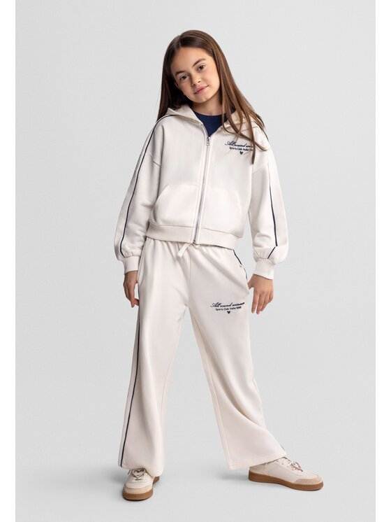 minoti minoti Komplet 2 par spodni dresowych i bluza 30FLEECE166 Biały Regular Fit