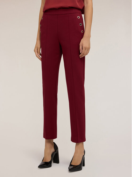 Motivi Motivi Pantaloni di tessuto P095Q004174N036 Bordeaux Regular Fit