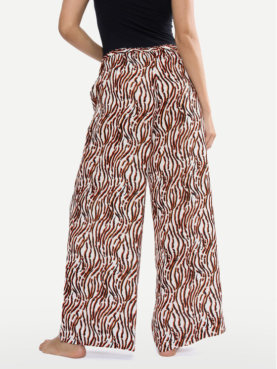Triumph Triumph Kalhoty z materiálu Summer 10227246 Hnědá Wide Leg