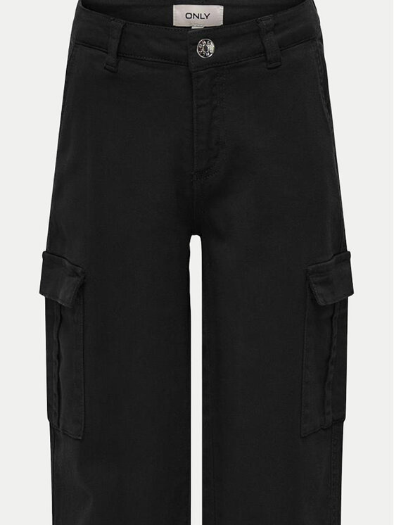 Kids ONLY Kids ONLY Παντελόνι υφασμάτινο Yarrow 15304049 Μαύρο Straight Fit