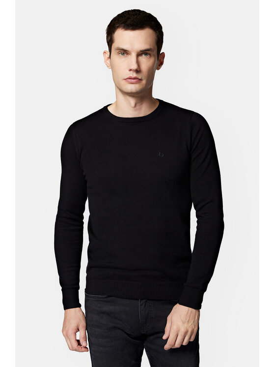 Lancerto Lancerto Sweter Tony SW073223000071 Czarny Regular Fit