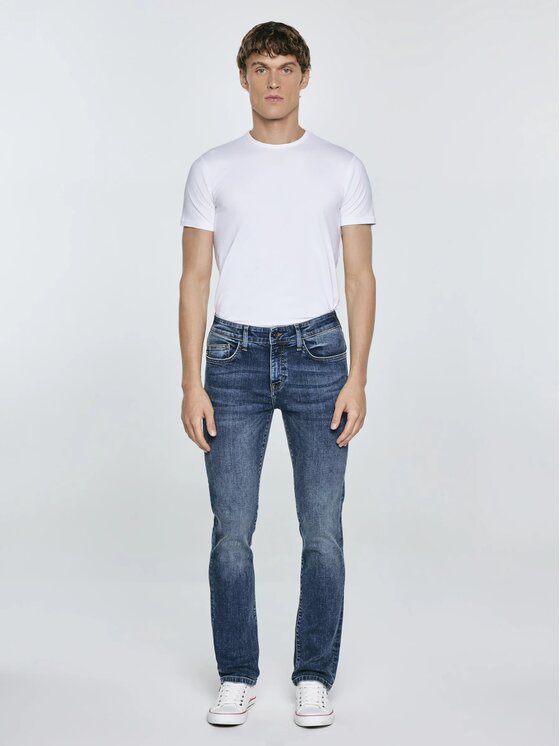 BIG STAR BIG STAR Jeansy TERRY_502 Granatowy Slim Fit