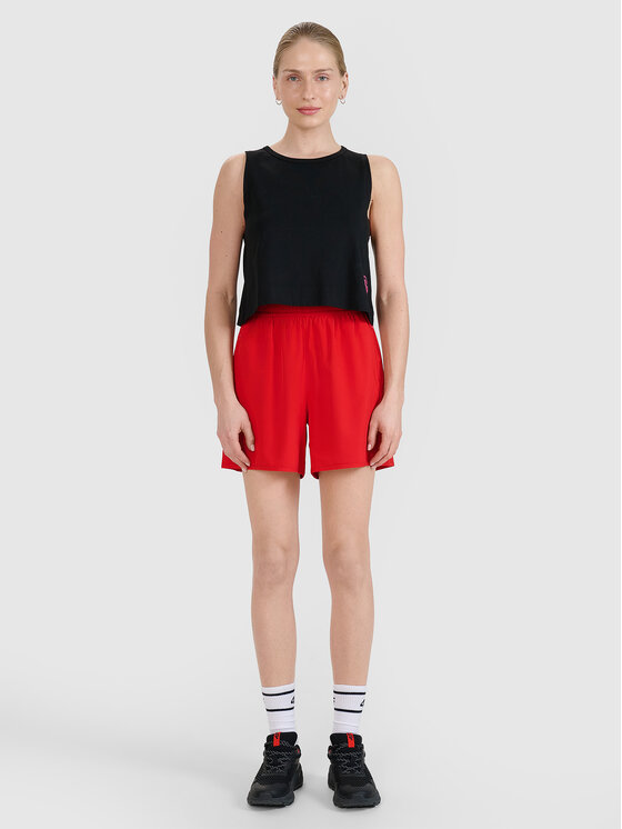 4F 4F Szorty sportowe BEACHWEAR BASIC Czerwony Regular Fit