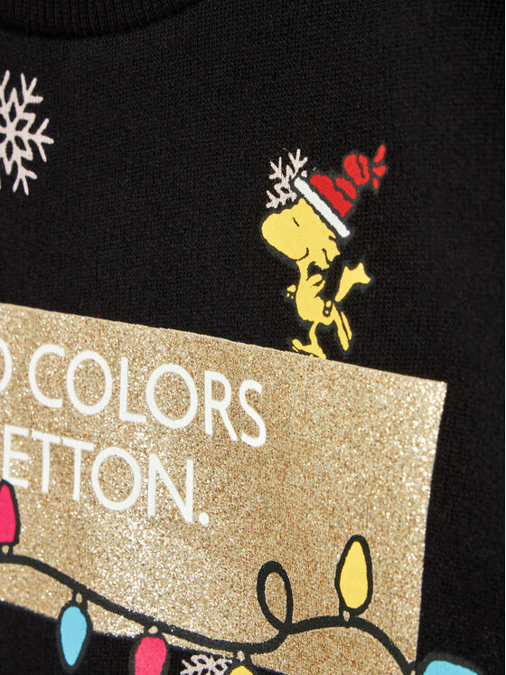 United Colors Of Benetton United Colors Of Benetton Jopa PEANUTS 3UJAC15GE Črna Regular Fit