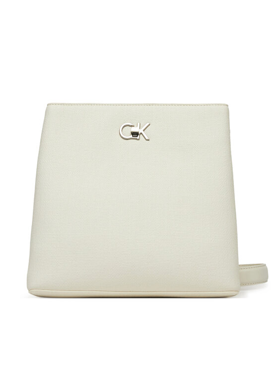 Damska Torebka Calvin Klein, Biała, Ck Bucket Bag/Tex K60K613179