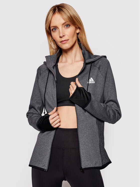 adidas Funkční mikina Designed To Move Aeroready GL3964 Šedá Slim Fit •  Modivo.cz