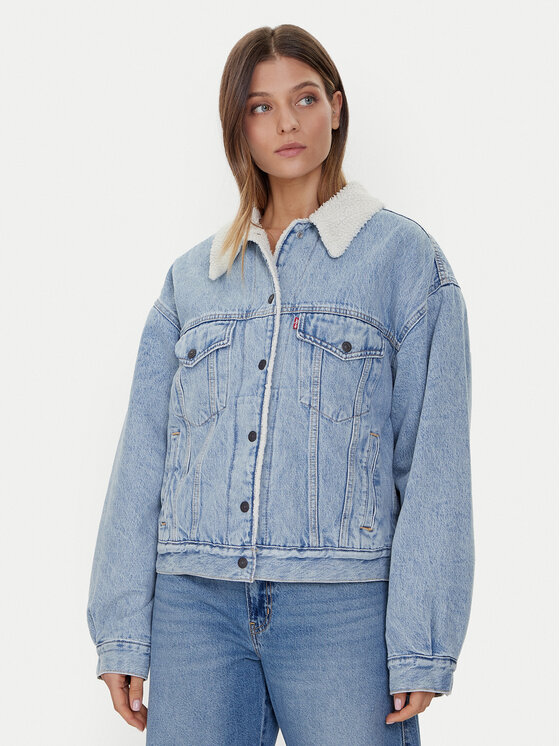 Levi's® Levi's® Jeansová bunda Sherpa Trucker 90's A4435-0010 Modrá Loose Fit