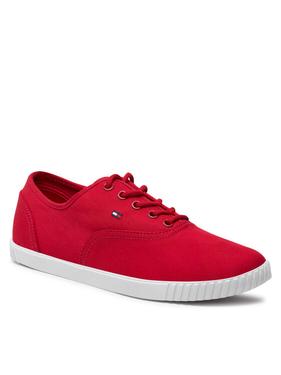 Tommy Hilfiger Tommy Hilfiger Scarpe sportive Canvas Lace Up Sneaker FW0FW07805 Rosso