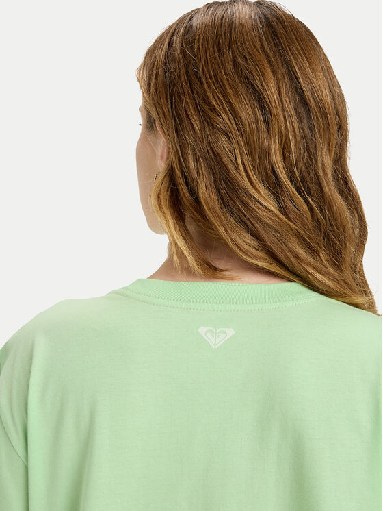Roxy Roxy Тишърт Hangloose The Sky ERJZT06020 Зелен Regular Fit
