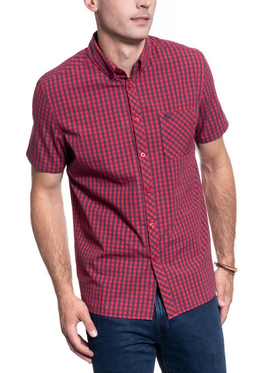 Mustang Mustang Camicia COLLIN BDC 1/2SLV Blu Regular Fit
