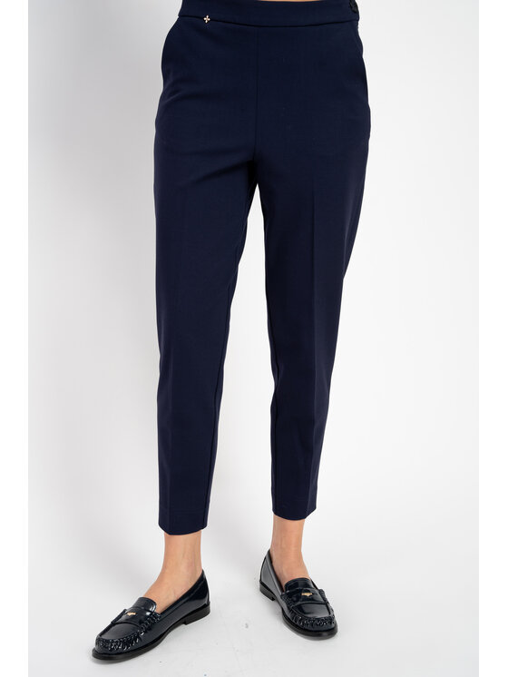 CLICK CLICK Kalhoty z materiálu 30-337 Tmavomodrá Anatomic Fit