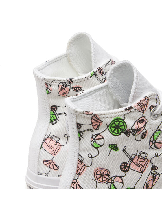 Converse Converse Tornacipő Chuck Taylor All Star Lift Platform Pink Lemonade A07561C Fehér