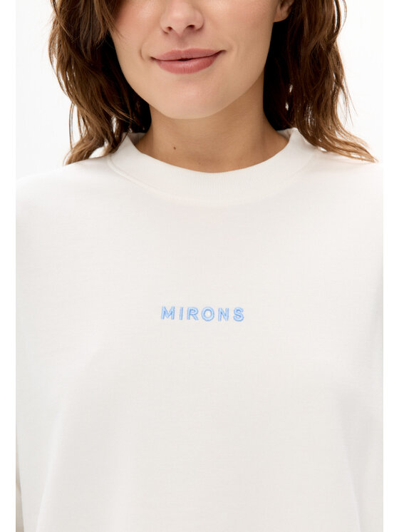 Mirons Mirons Longsleeve Print Biały Oversize