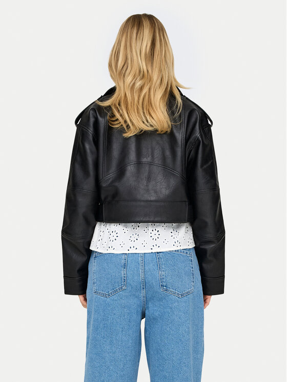 ONLY ONLY Яке от имитация на кожа Vera 15321935 Черен Regular Fit
