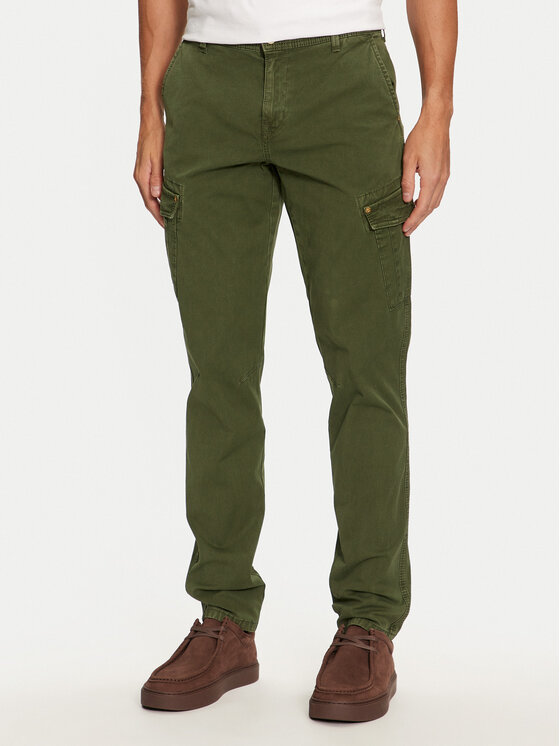 Mustang Mustang Pantaloni di tessuto Daytona 1015776 Verde Slim Fit
