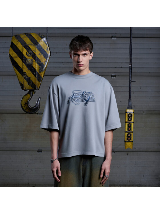 2005 2005 T-Shirt Arcade Szary Oversize