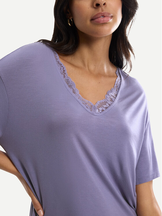Triumph Triumph Nočná košeľa Timeless Sensuality 10222628 Fialová Relaxed Fit