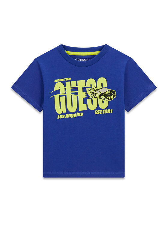 Guess Tricou N6RI00 K8HM4 Albastru Regular Fit