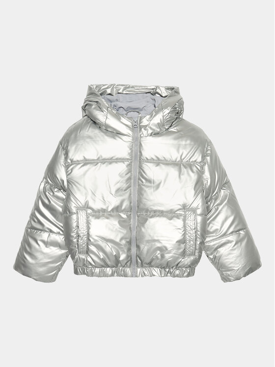 United Colors Of Benetton United Colors Of Benetton Giubbotto invernale 22Z0CN02Q Argento Regular Fit