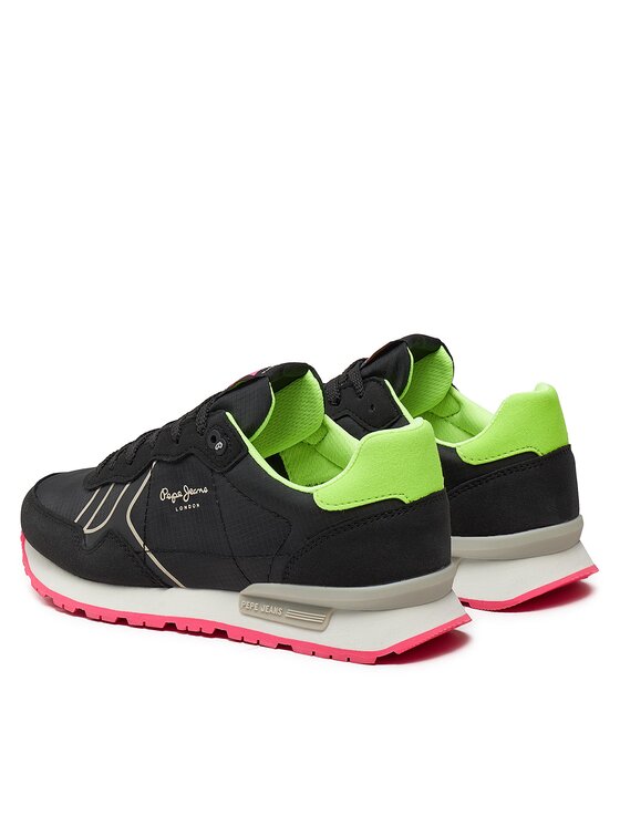 Pepe Jeans Pepe Jeans Sneakersy Brit Neon W PLS40011 Černá