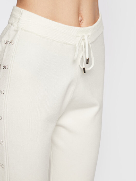 Liu Jo Sport Liu Jo Sport Kötött nadrág TF2106 MA63M Ekru Regular Fit