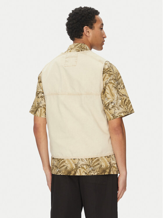 Alpha Industries Alpha Industries Mellény Canvas Acid Vest 156140 Krém Loose Fit