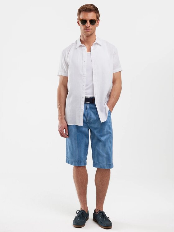 BIG STAR BIG STAR Szorty jeansowe TEM_424_110 Niebieski Classic Fit