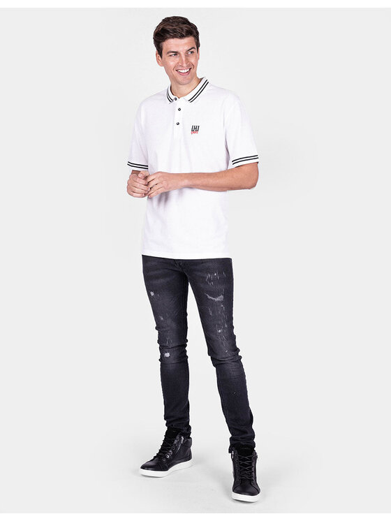 Les Hommes Les Hommes Polokošile UIT501 730U | LHU Gang Bílá Regular Fit