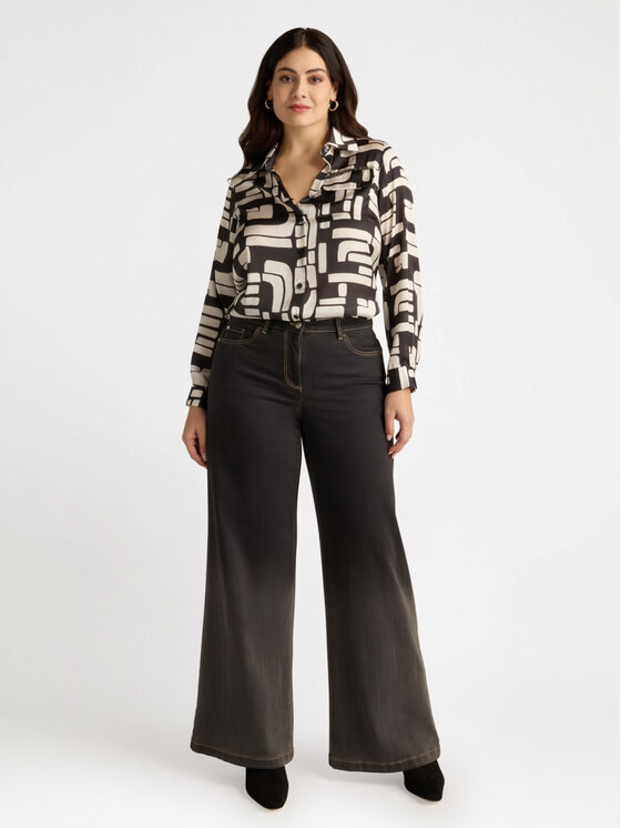 Fiorella Rubino Fiorella Rubino Jeans P550T104750N033 Nero Flare Fit