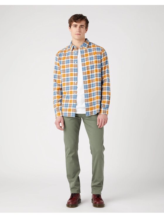 Wrangler Wrangler Pantaloni di tessuto GREENSBORO Verde Regular Fit