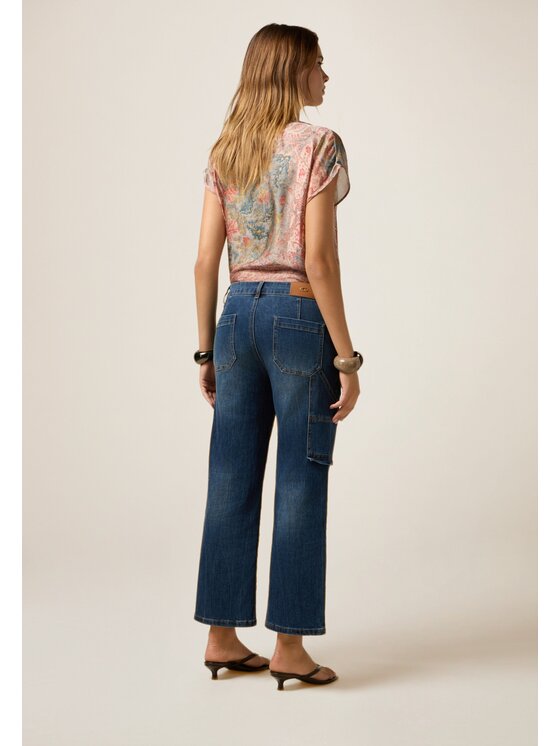 Oltre Oltre Jeansy P418R008694N024 Niebieski Regular Fit